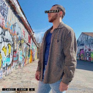 Vintage Marc Baxis LA Textured Button Down Grunge